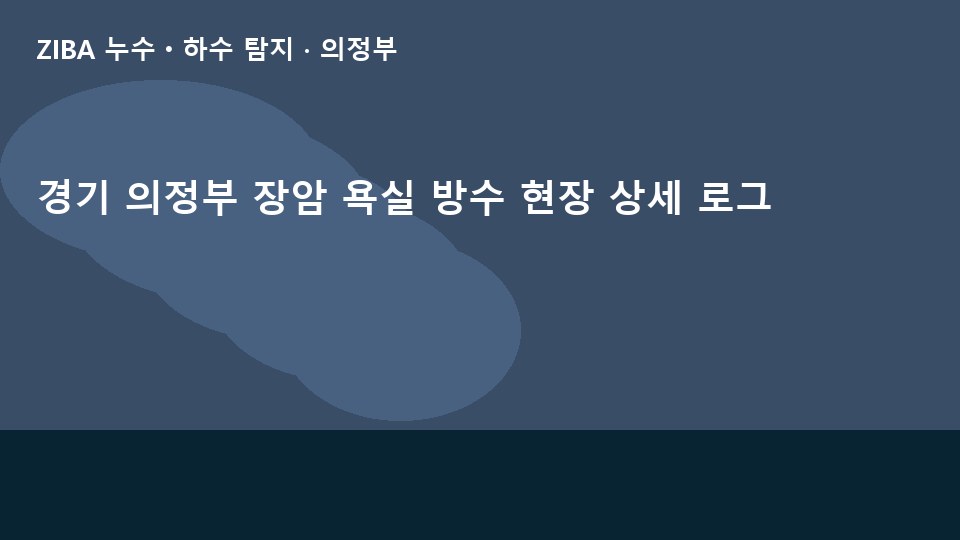 경기 의정부 장암 욕실 방수 현장 상세 로그