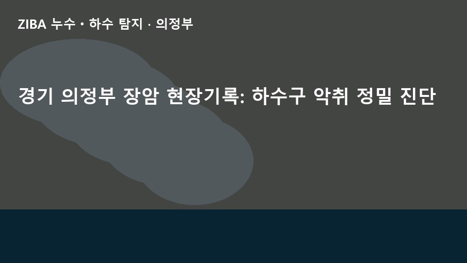 경기 의정부 장암 현장기록: 하수구 악취 정밀 진단