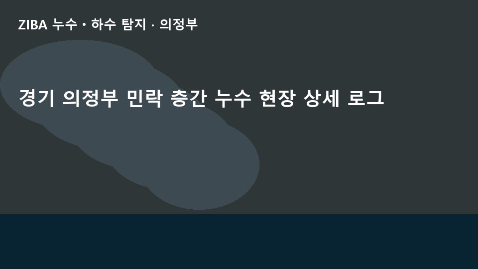 경기 의정부 민락 층간 누수 현장 상세 로그
